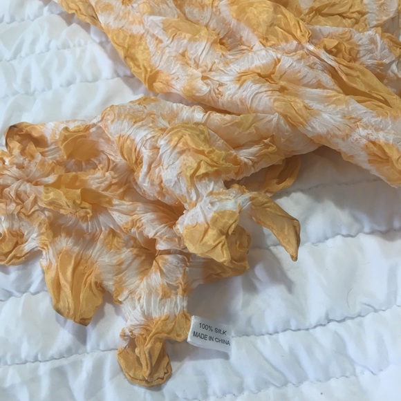 Creamsicle Orange Silk Scarf - Picture 5 of 7
